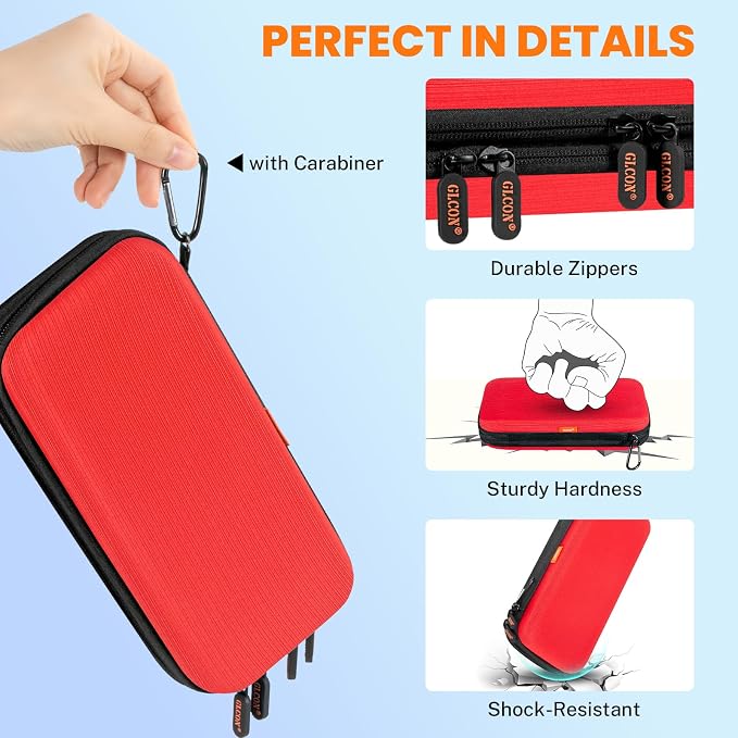 Double-Layer Hard Carrying Case Electronics Organizer - Image 5