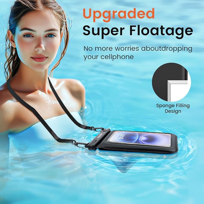 Floating Waterproof Phone Pouch 2 Pack, IPX8 Waterproof Phone Case - Image 5