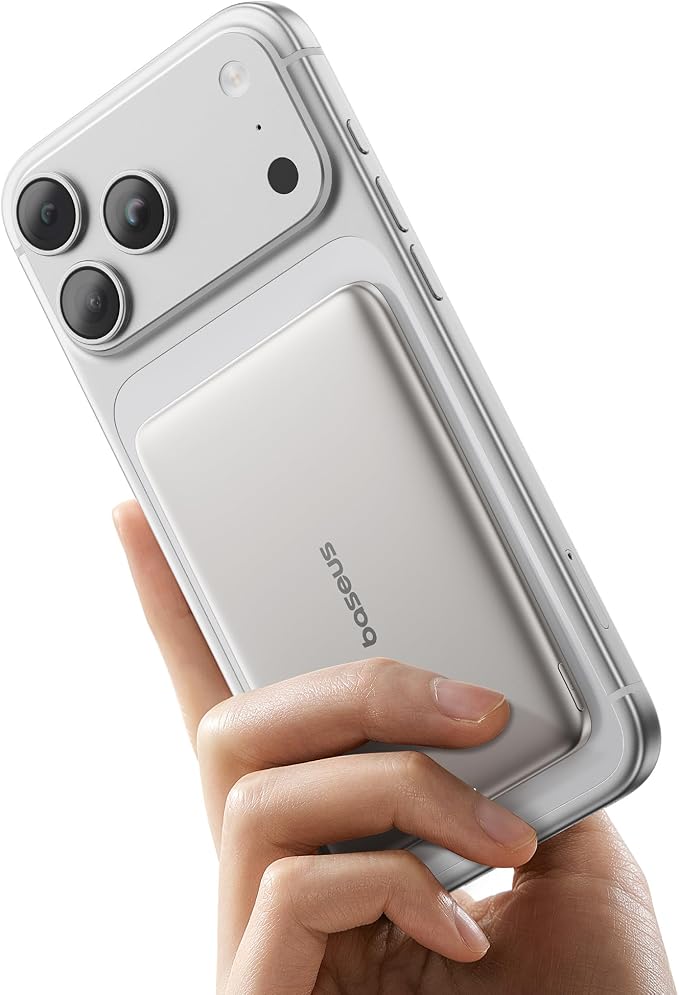 Baseus Picogo Power Bank, 0.3" Ultra Slim 5000mAh MagSafe Portable Charger by Baseus