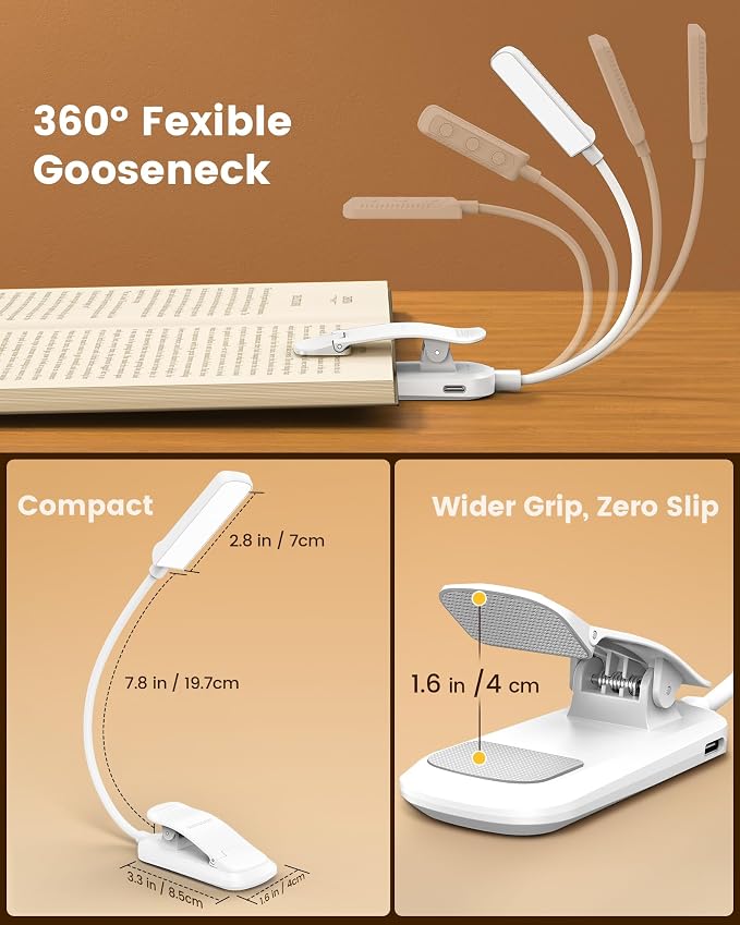 Glocusent 13 LEDs Book Lights for Reading at Night, 120 Hrs Runtime - Image 6