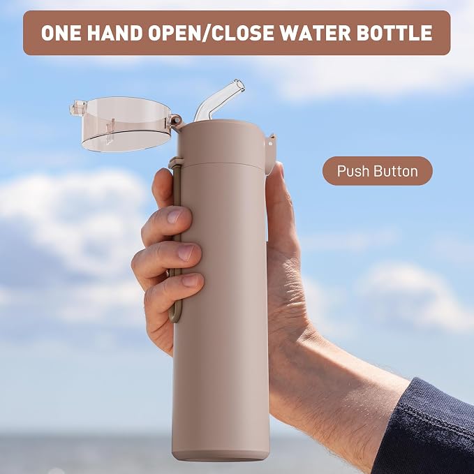 9oz Small Water Bottles with Straw, Mini Water Bottle with One-Hand Open Design - Image 5