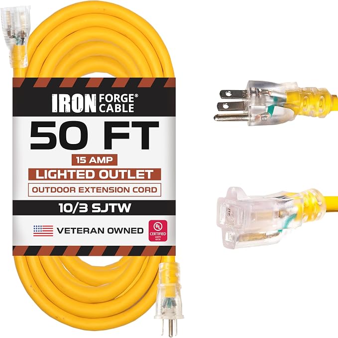 Iron Forge Cable Outdoor Extension Cord 50 Ft by IronForgeCable