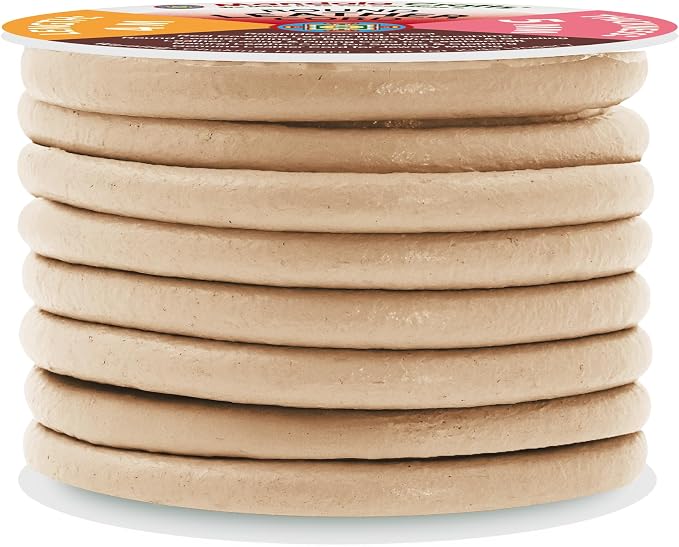 Mandala Crafts Round Genuine Beige Leather Cord - Image 3