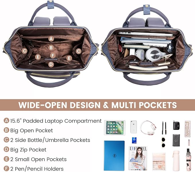 LOVEVOOK Leather Laptop Backpack - Image 2
