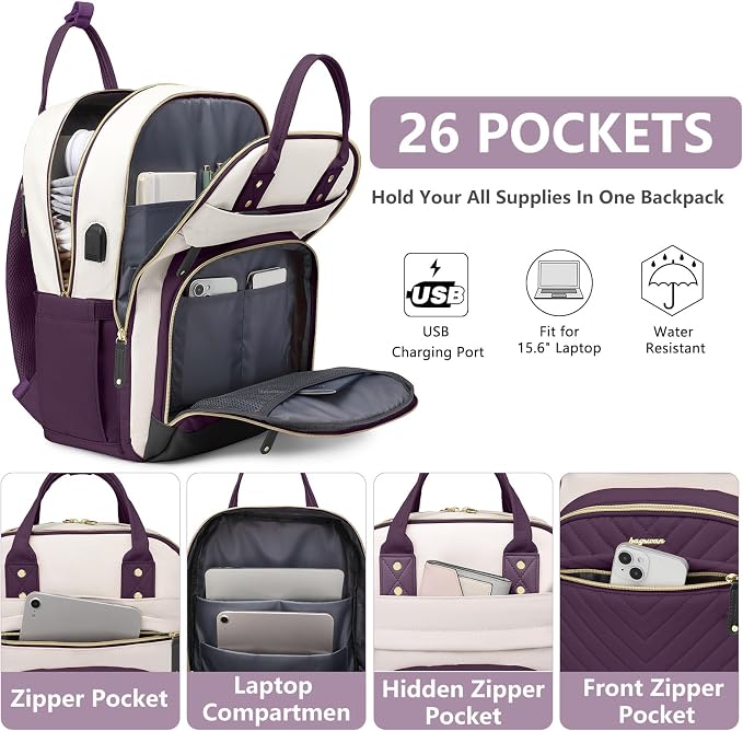 Laptop Backpack for Women Work Bag - Image 2