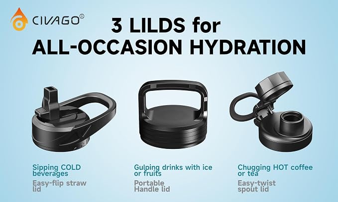 CIVAGO 40 oz Insulated Water Bottle - Image 2