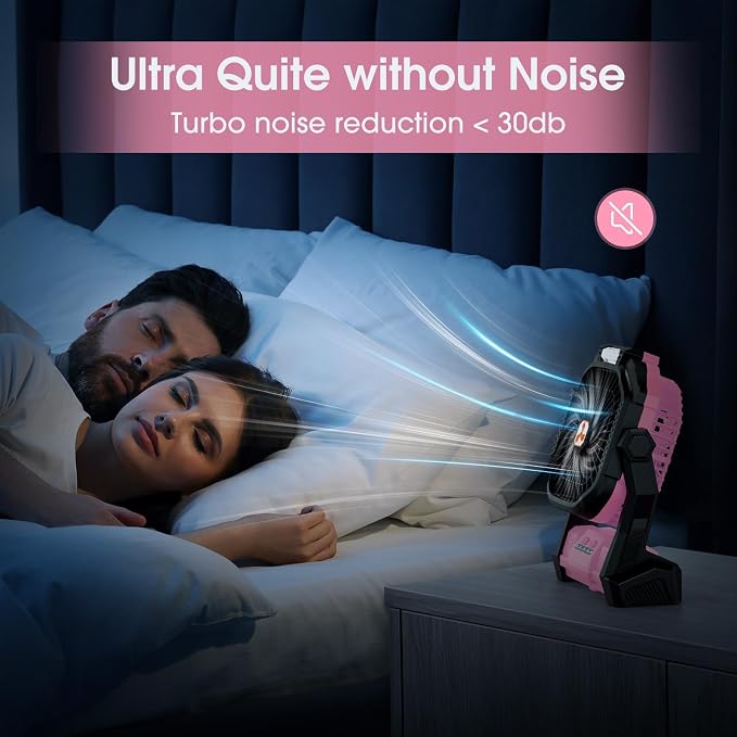 ONLYNEW Portable Fan Rechargeable, 20000mAh Cordless Battery Powered Table Fan - Image 6