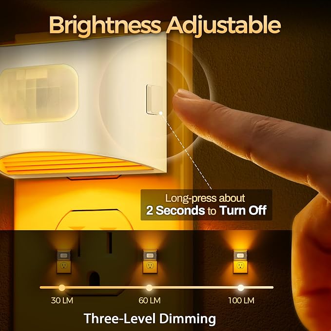 DORESshop LED Night Light, Night Lights Plug into Wall, Dimmable Plug in Night - Image 2