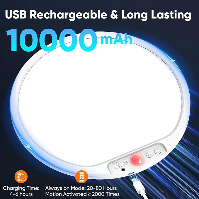 10000mAh Rechargeable Motion Sensor Ceiling Light - Image 4