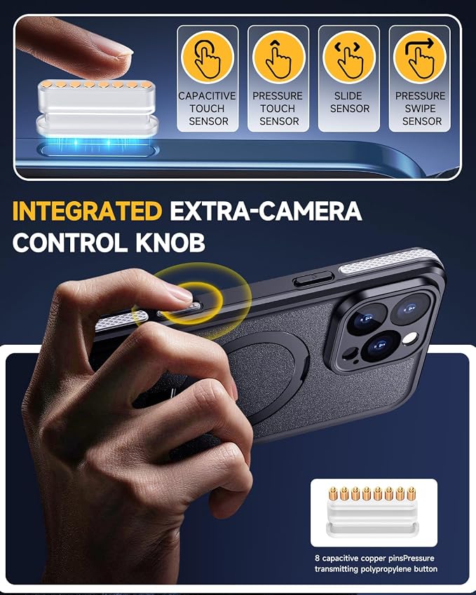 Lanhiem Magnetic for iPhone 16 Pro Max Waterproof Case, Dustproof Case Built-in - Image 3