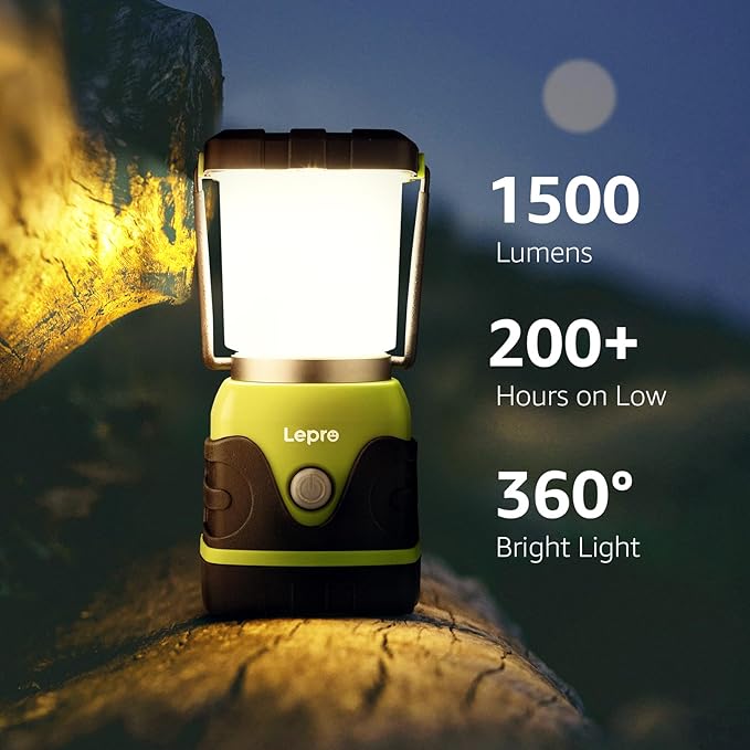 Lepro 1500LM Battery Powered LED Camping Lantern, Waterproof Tent Light - Image 3