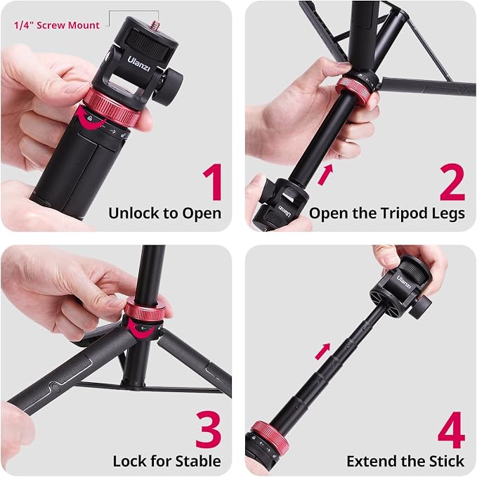 ULANZI MT-71 Tripod Selfie Stick & Vlog Handle - Image 3