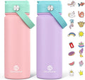 GoKEDA 18oz Kids Water Bottle, 2 Pack Insulated Bottles by Unknown