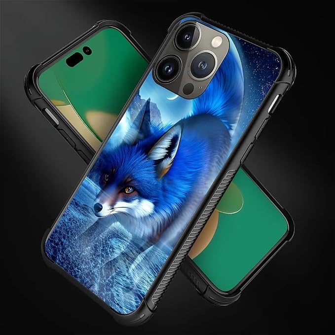 for iPhone 11 Pro Case, Snowy Mountain Fox Lake Pattern Graphic Design Girl Boy - Image 2