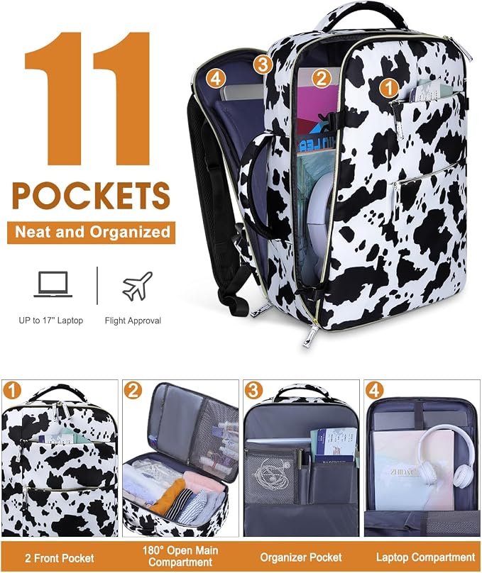 Capolo Travel Backpack for Women Men Waterproof Laptop Backpack Airlines - Image 3