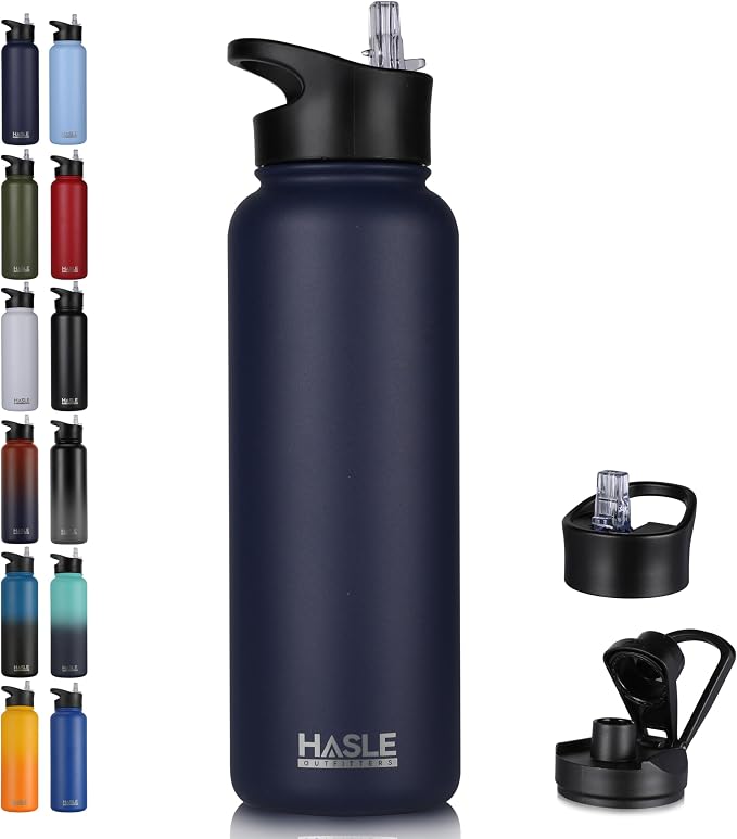 HASLE OUTFITTERS 40oz Stainless Steel Water Bottle, Vacuum Insulated Double by HASLEOUTFITTERS