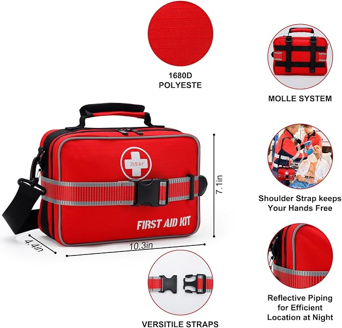 Comprehensive Premium 430 Piece Emergency First Aid Kit, Large Medical Kits - Image 3