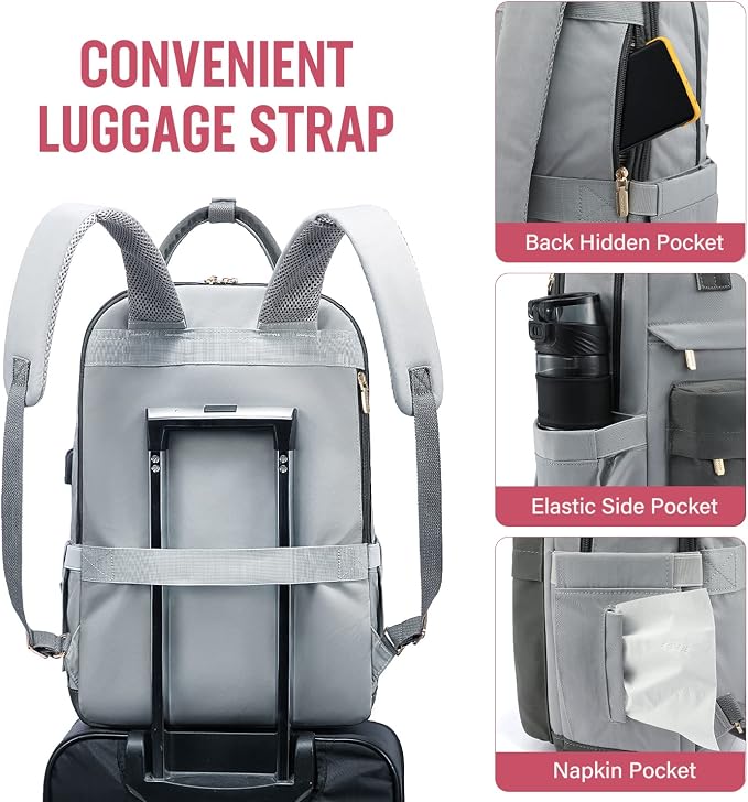 LOVEVOOK Laptop Backpack for Women Men, 17.3 Inch Laptop Bag - Image 5