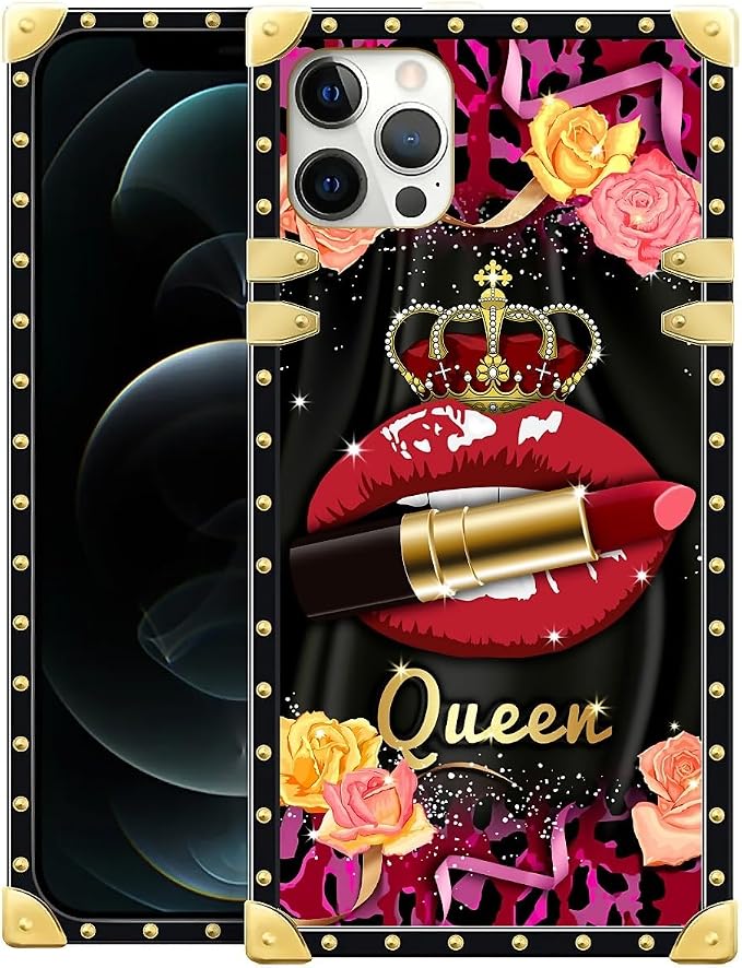 Compatible with iPhone 11 Pro Max Case, Queen Lip Crown Leopard Print Luxury by Unknown