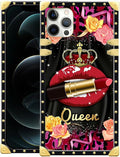 Compatible with iPhone 11 Pro Max Case, Queen Lip Crown Leopard Print Luxury by Unknown