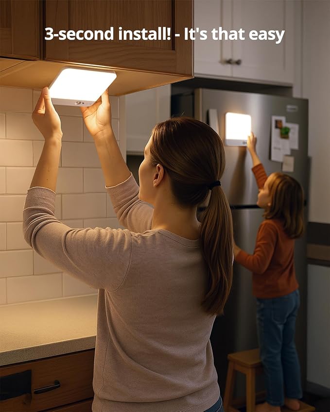 Combuh Battery Operated Ceiling Light, Rechargeable Motion Sensor Lighting - Image 3