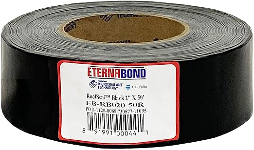 EternaBond RoofSeal Black 2" x50' MicroSealant UV Stable RV Roof Seal Repair by ETERNABOND