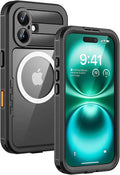 Lanhiem Magnetic Case for iPhone 16 Plus, IP68 Waterproof Dustproof Phone Case by LanhiemHome