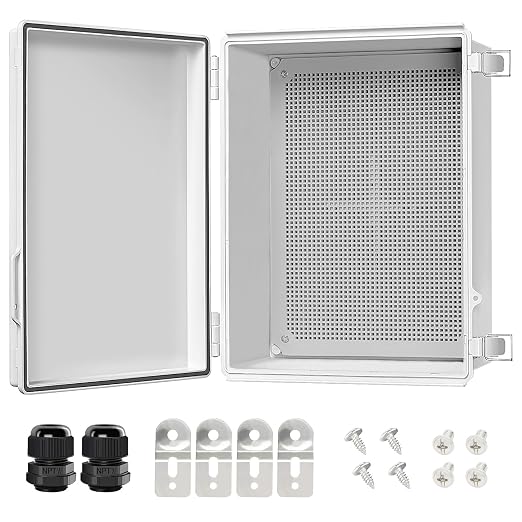 LeMotech Electrical Box, IP67 Waterproof Hinged Cover Stainless Steel Latch by LeMotech