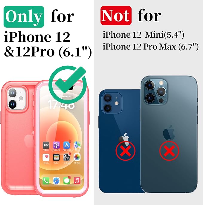 Cozycase Compatible with iPhone 12 Waterproof Case/iPhone 12 Pro Waterproof Case - Image 2