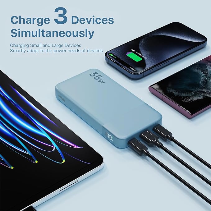 NOBIS Portable Charger, 10000mAh Power Bank Fast Charging, Battery Pack - Image 4