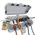 Flemoon Medium Outdoor Electrical Box, IP54 Waterproof Extension Cord Cover w/6 by FLEMOON
