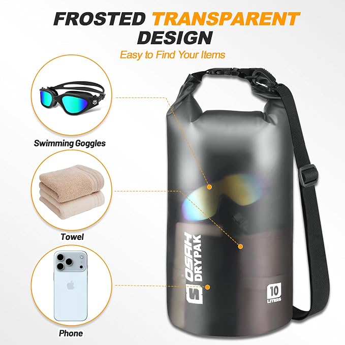 Waterproof Dry Bag, 5L/10L/20L/30L/40L Roll Top Lightweight Storage Backpack - Image 5