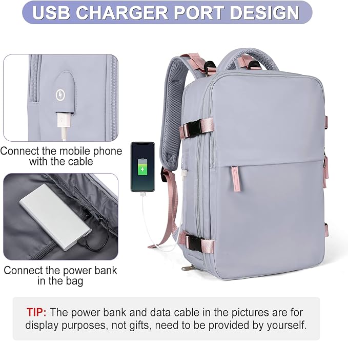 coofay Travel Backpack For Women Airline Approved Carry On Backpack Flight - Image 8