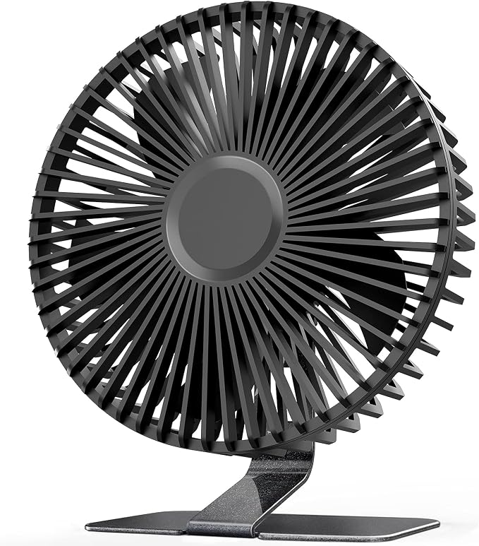 SLENPET 6-inch USB Small Desk Fan, 4 Speeds, Ultra-quiet, 90° Adjustment by SLENPET
