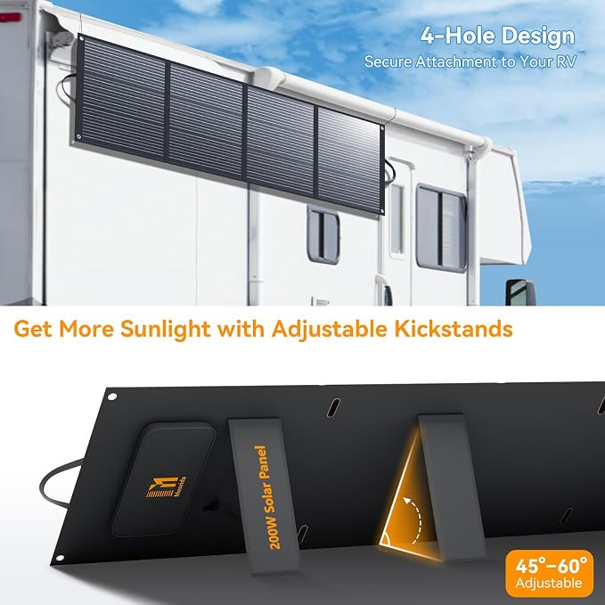 200 Watt Solar Panel IP68 Waterproof ETFE Coating Portable 24V MC4 Output - Image 4
