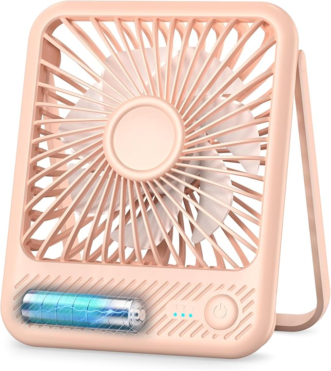 Koonie Desk Fan, Ultra Quiet 2.5-11h Battery Operated Small USB Fan by Koonie