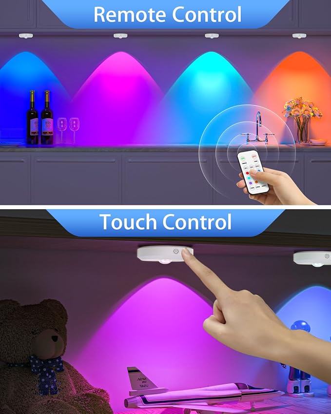 WILLED RGB Rechargeable Puck Lights - Image 3