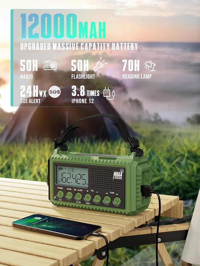 12000mAh Emergency Radio - Image 3