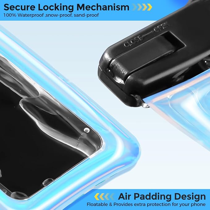 ProCase 2 Pack Floating Waterproof Phone Pouch IPX8, Universal Dry Bag Fits - Image 6
