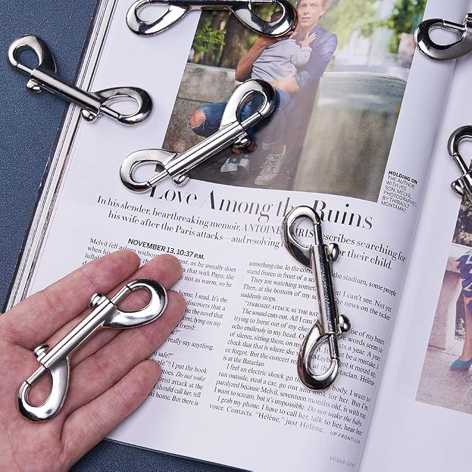 Swivel Snap Hooks, Lucky Goddness 10pcs Metal Heavy Duty Square Eye Clasp - Image 6