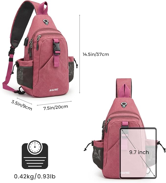 G4Free Canvas Sling Bag Crossbody Backpack - Image 3