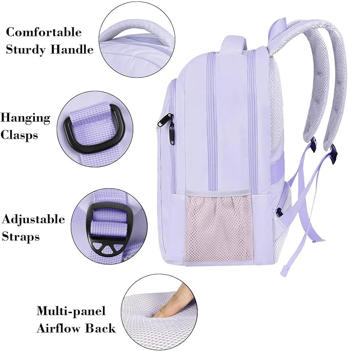 MATEIN Laptop Backpack for Girls, 15.6 Inch College School Backpack for Women - Image 4