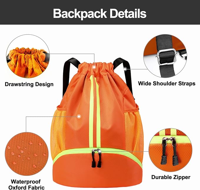Hoedia Sports Drawstring Backpack - Image 5