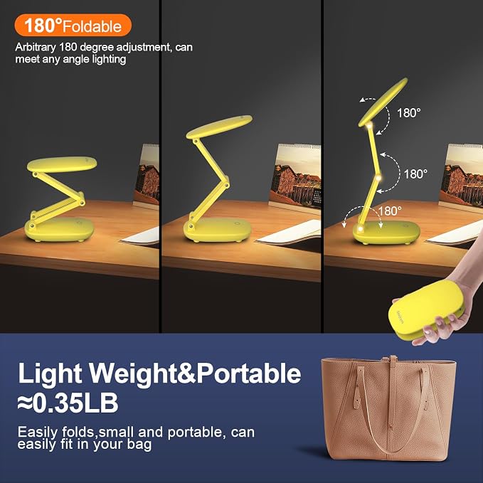 Akejrym LED Desk Lamp for Office Home & Battery Operated Lamp Rechargeable Lamp - Image 3