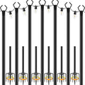 NUERPO 7 Pack String Light Poles, Metal Poles by NUERPO