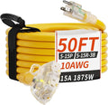 PlugSaf 50 FT 10 Gauge Outdoor Extension Cord by PlugSaf