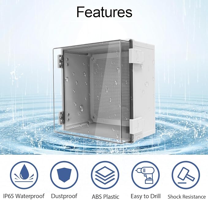 Junction Box, IP65 Waterproof Dustproof ABS Plastic Enclosure, Outdoor and - Image 3