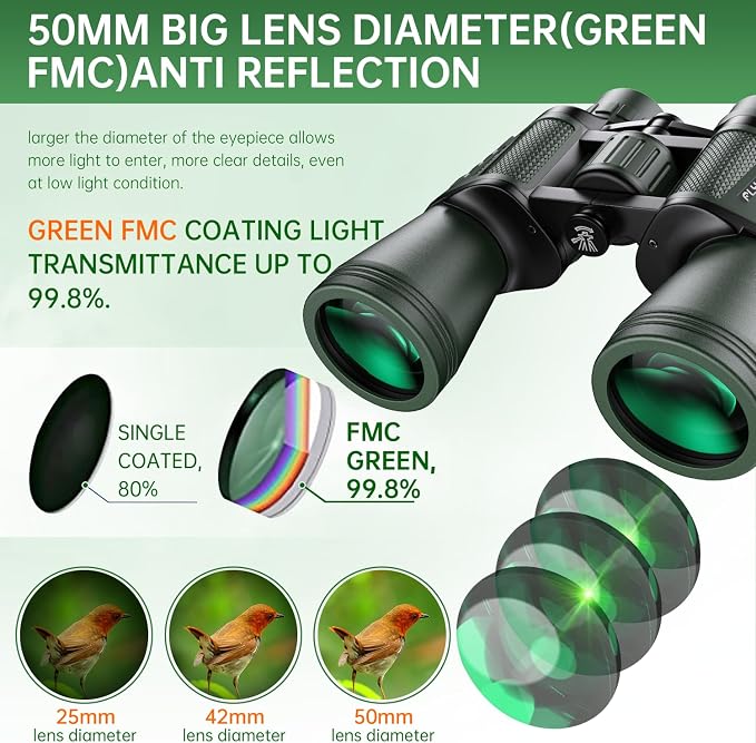 20x50 High Powered Binoculars for Adults, Waterproof Binoculars - Image 5