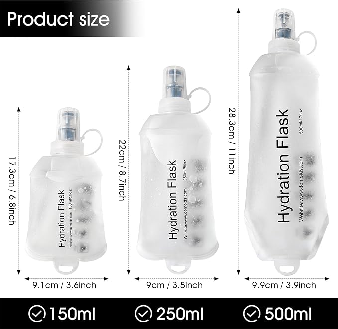GYGYL Soft Flask, TPU Collapsible Soft Water Bottle - Image 2