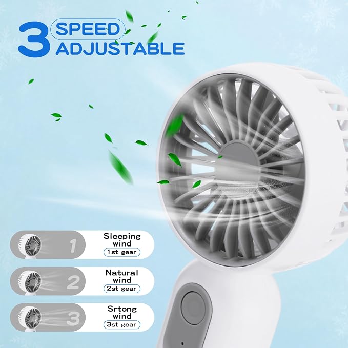 Rossesay 96 Pcs Mini Portable Fan Bulk Cute Handheld Lightweight Small Little - Image 3